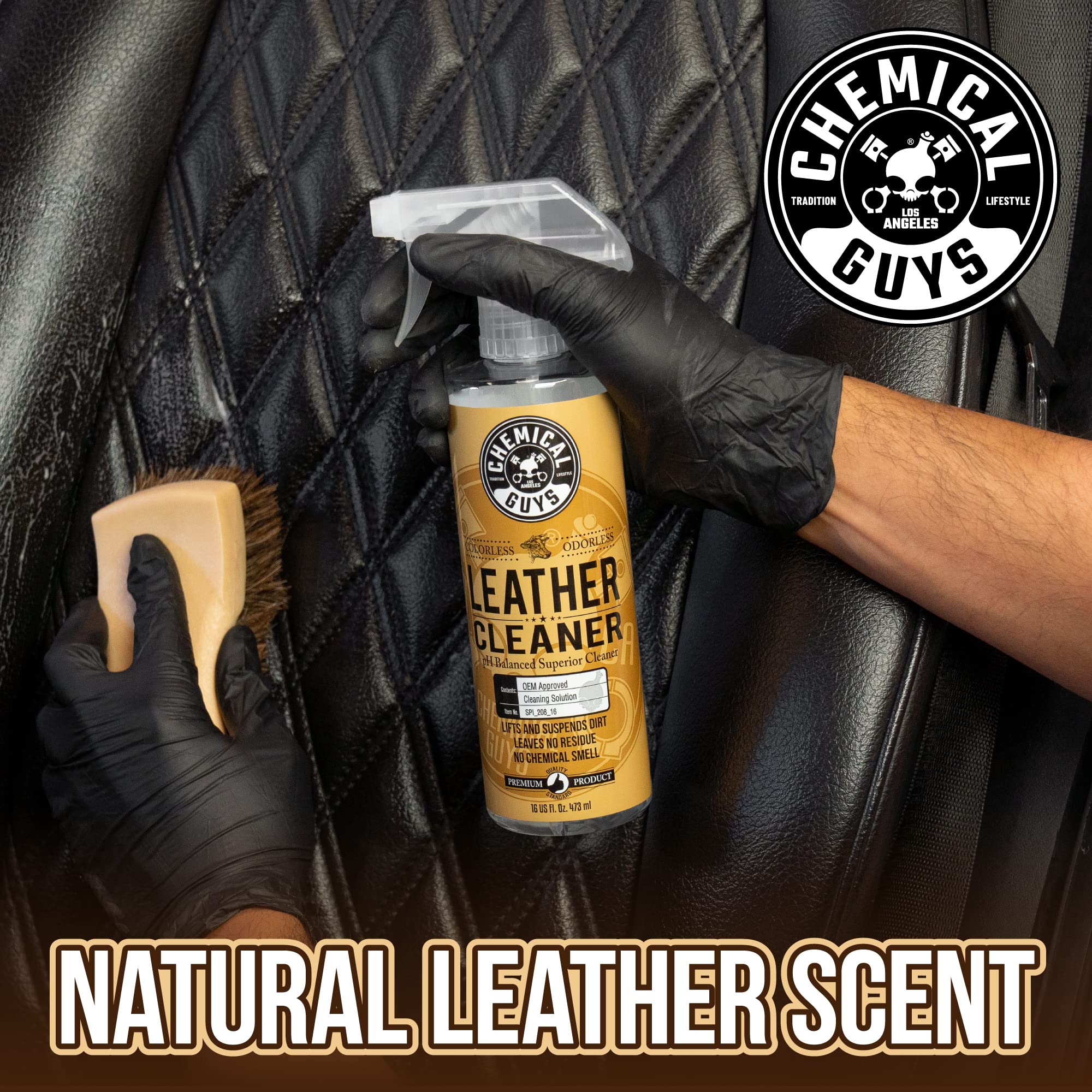 Chemical Guys SPI_109_04 Leather Cleaner and Conditioner Complete Leather Care Kit for Use on Car Interiors, Leather Apparel, Furniture, Shoes, Boots, Bags & More (2 - 4 fl oz Bottles)