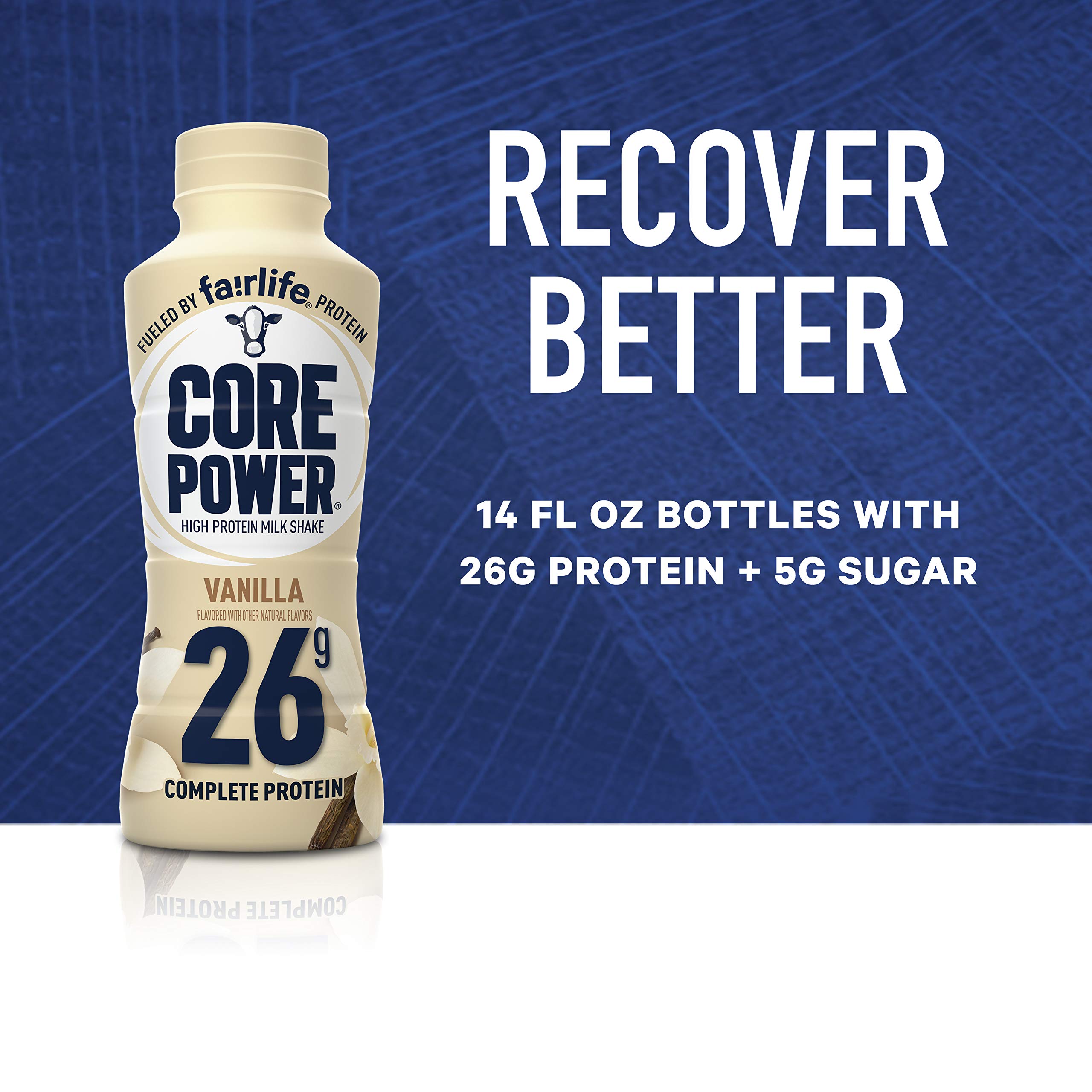 Core Power Fairlife 26g Protein Milk Shakes, Ready To Drink for Workout Recovery, Vanilla, 14 Fl Oz (Pack of 12)