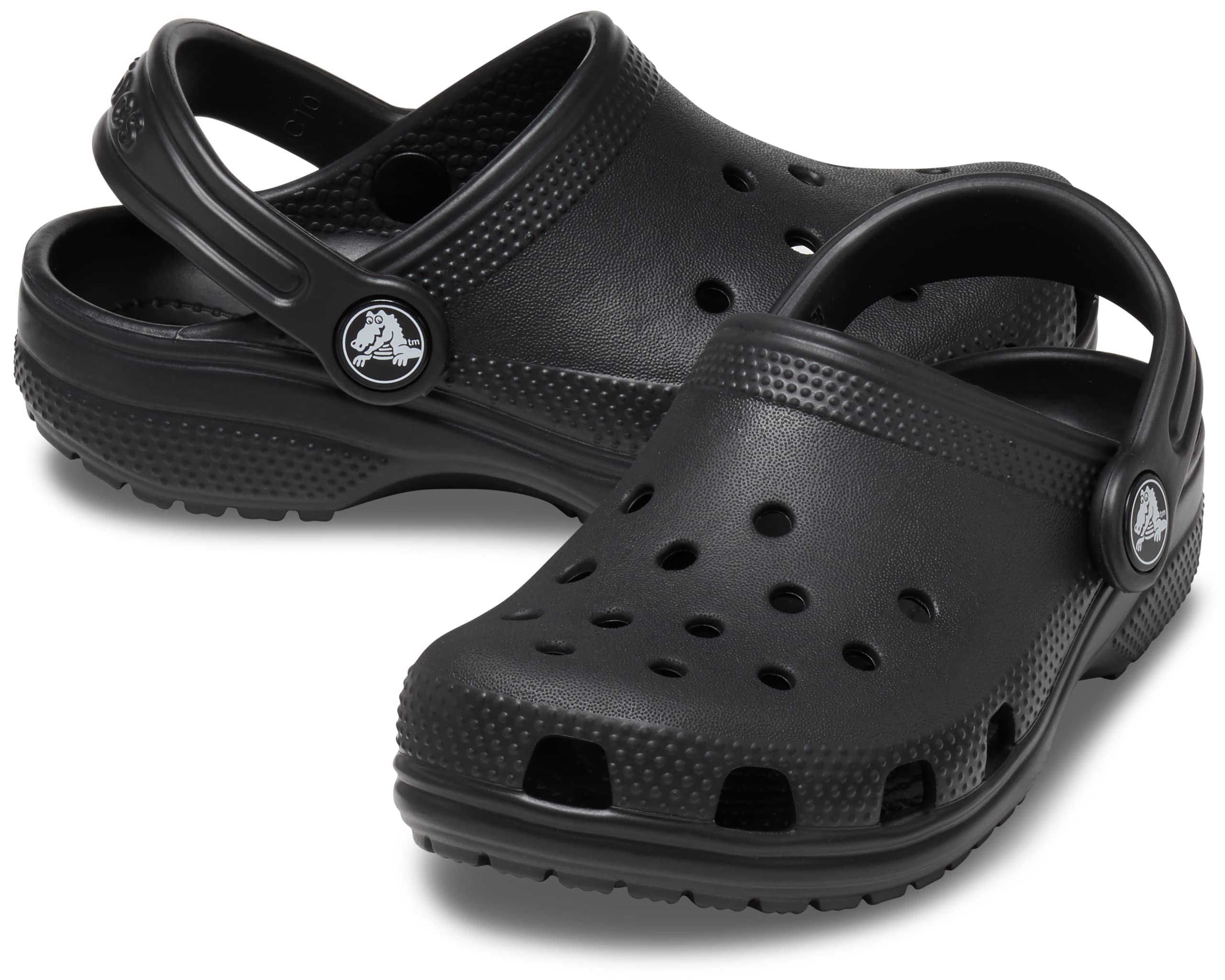 Crocs Kids' Classic Clog , Black/Black, 4 Big Kid