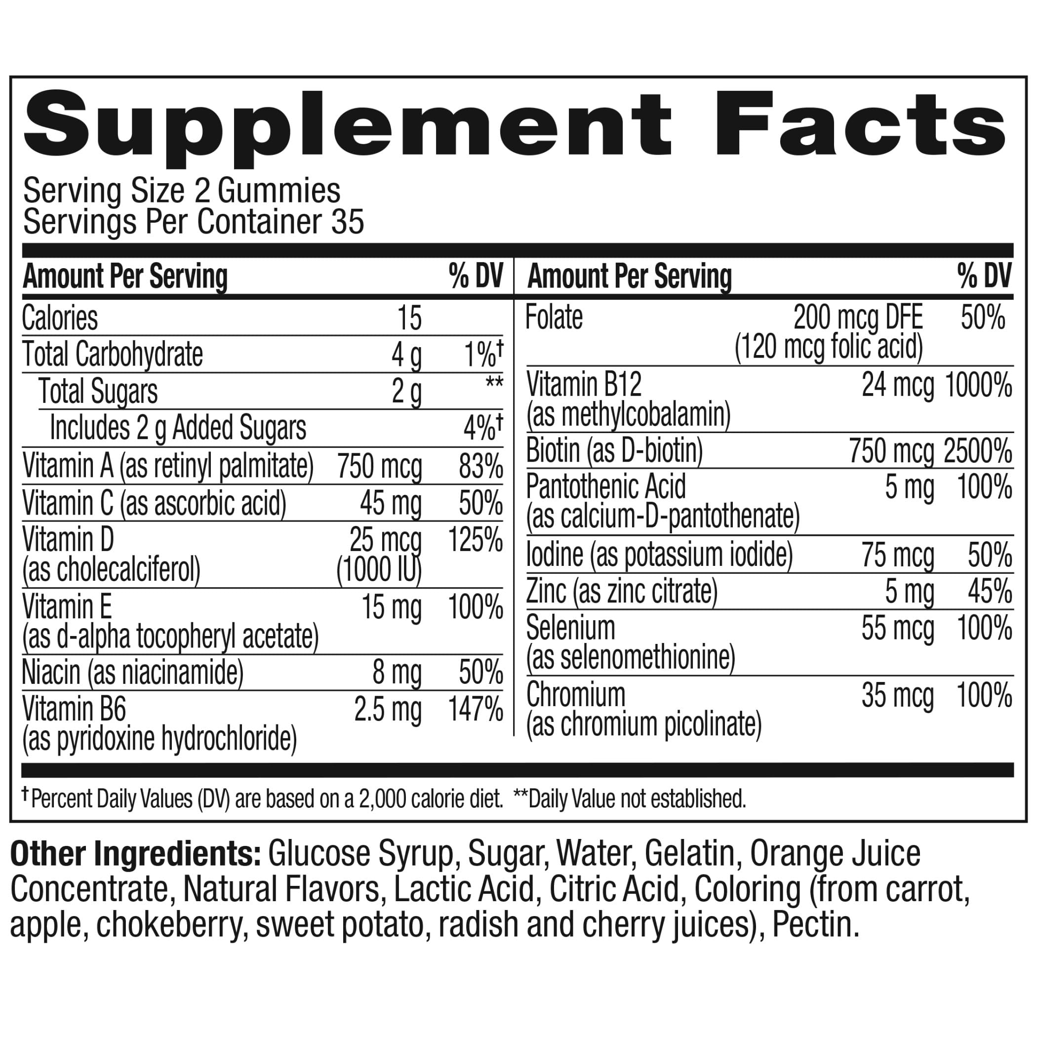 OLLY Teen Girl Multi Gummy, Healthy Skin and Immune Support, 15 Essential Vitamins, Biotin, Zinc, Calcium, Chewable Multivitamin, Berry Melon, 35 Day Supply - 70 Count