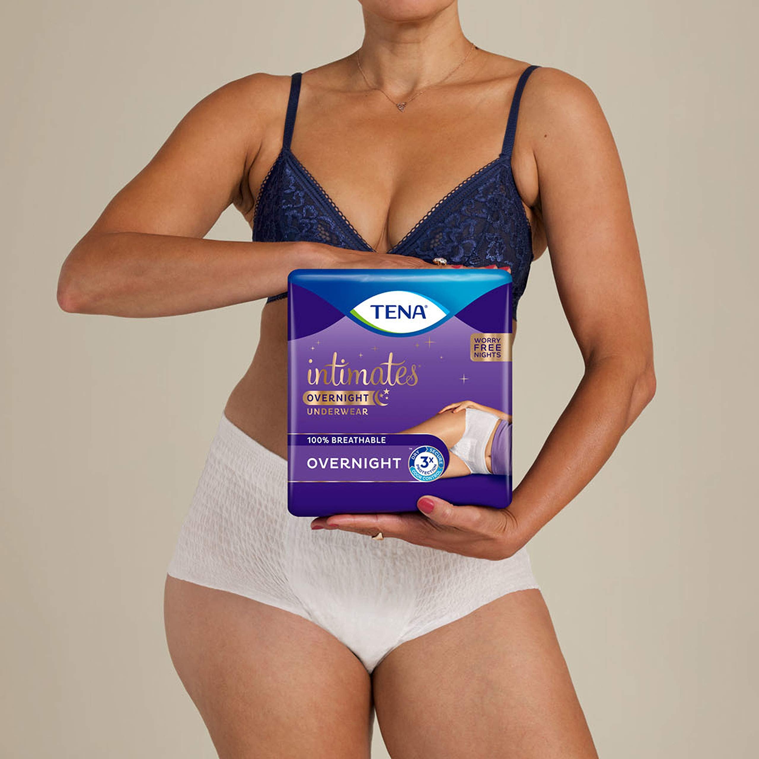 TENA Incontinence Underwear for Women, Overnight Absorbency, Intimates - Large - 56 Count