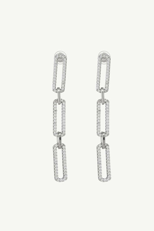 Rhinestone Chunky Chain Drop Earrings