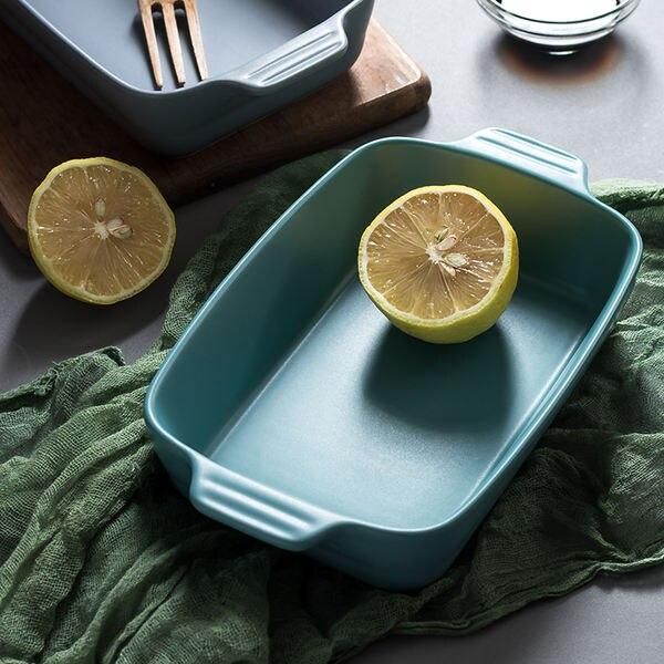 Chic Nordic-Style Binaural Ceramic Baking Dish