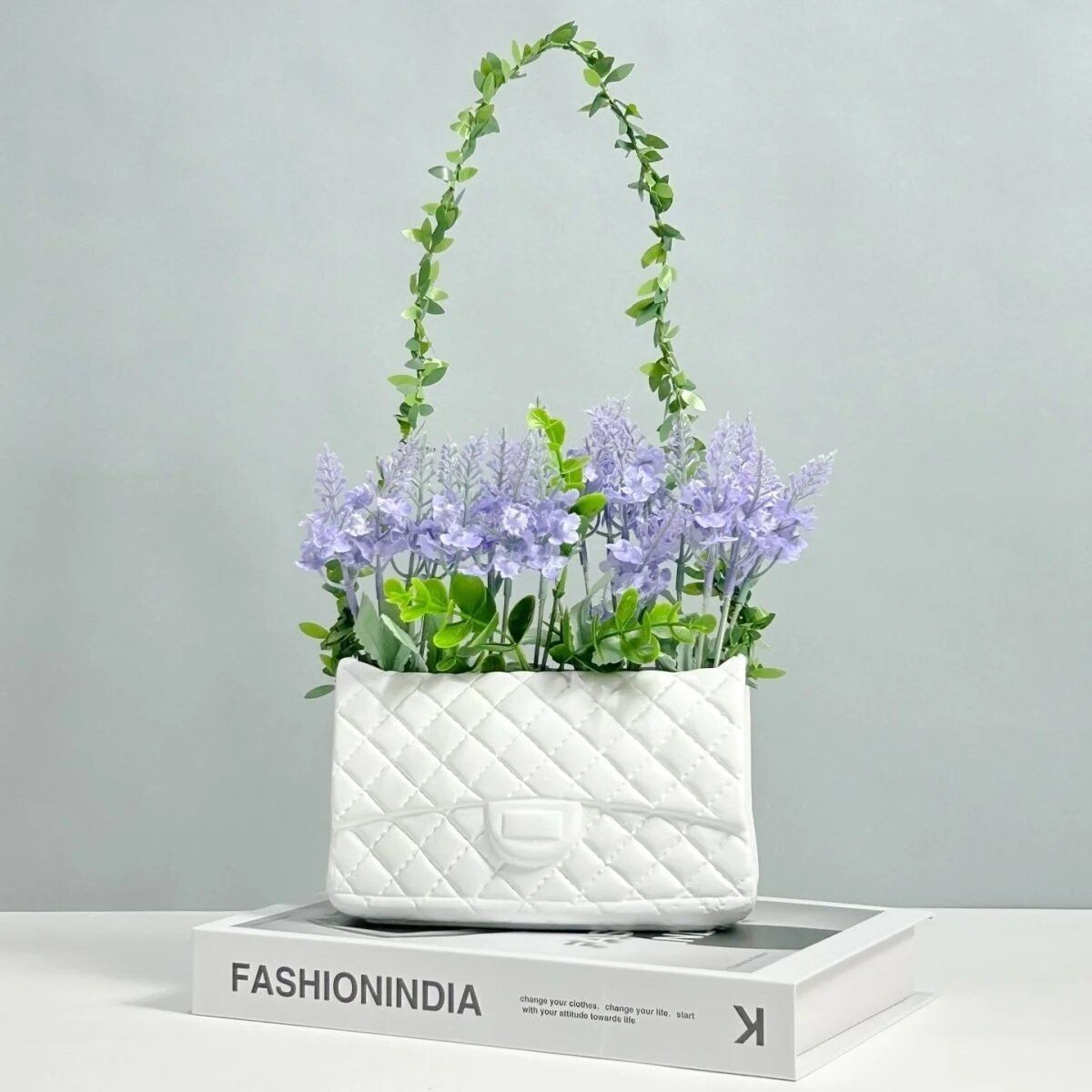 Chic Ceramic Handbag Vase