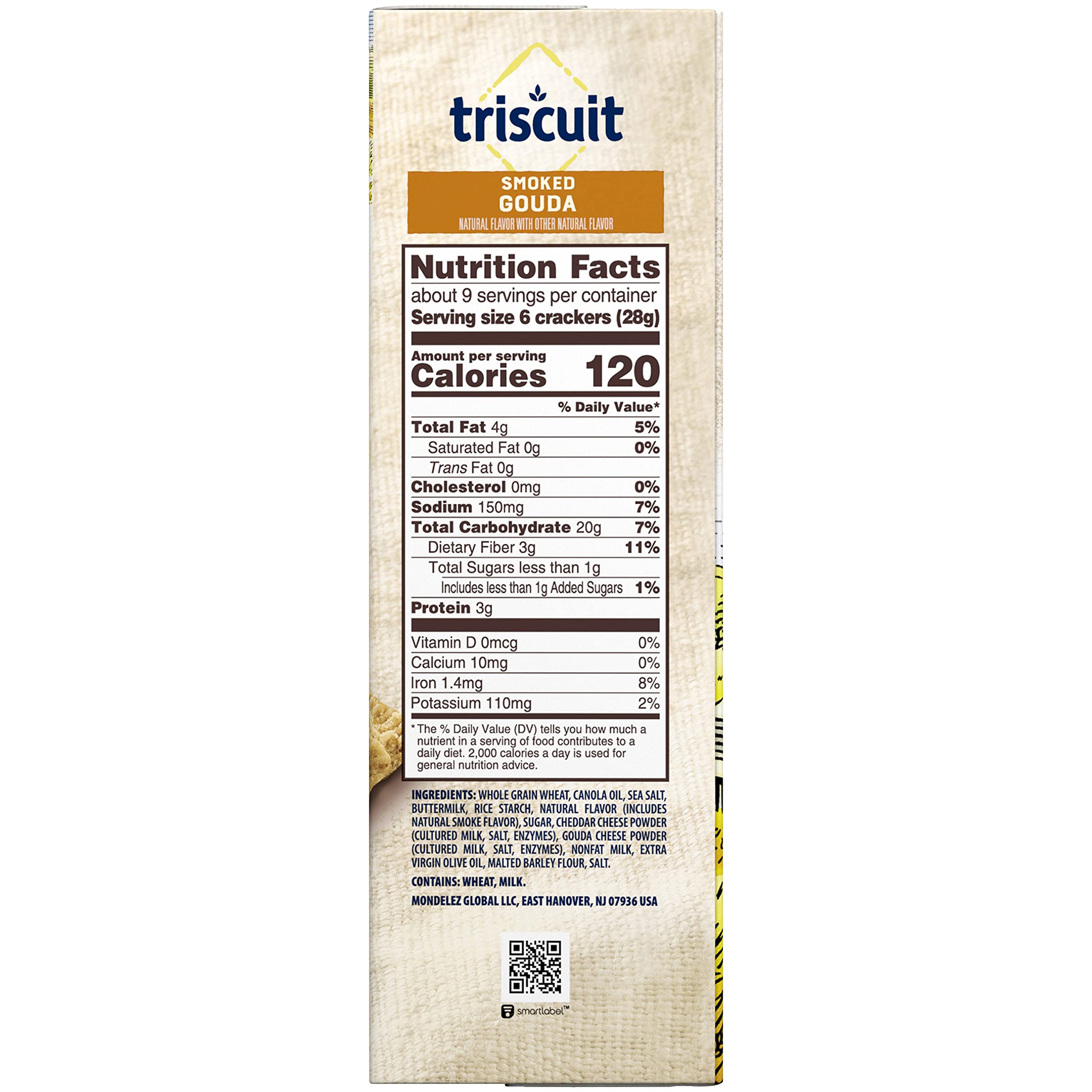 Triscuit Smoked Gouda Whole Grain Wheat Crackers, 8.5 Ounce (Pack of 6)