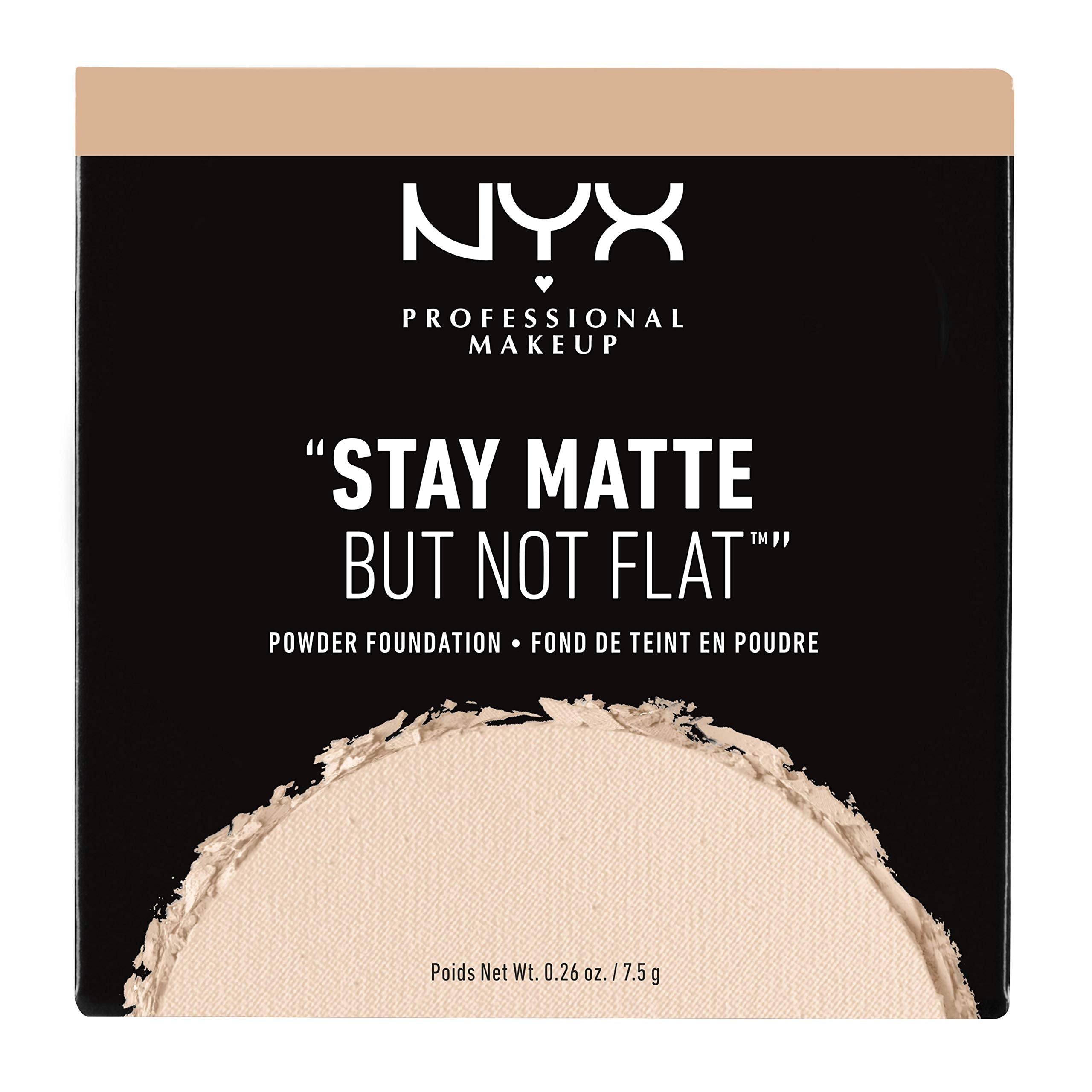 NYX PROFESSIONAL MAKEUP Stay Matte But Not Flat Powder Foundation, Nude