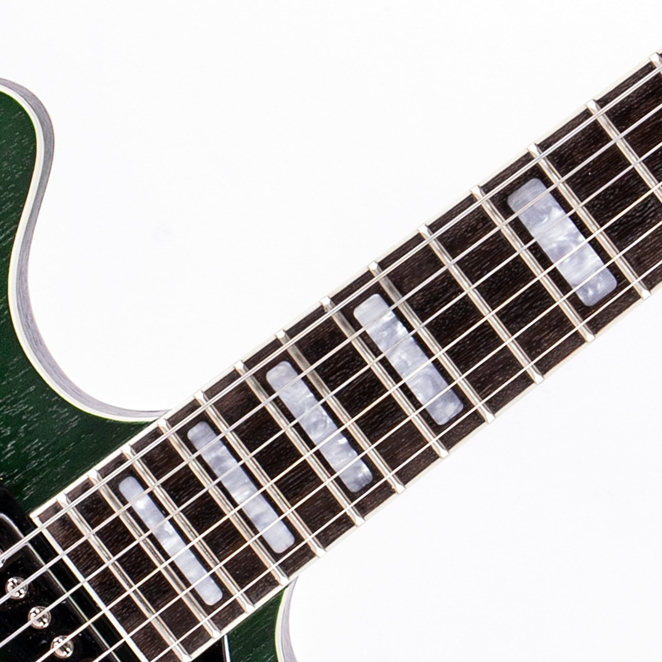 Redid Semi-Hollow Body F-Hole Electric Guitar with Matte Finish, Sapele Veneer, Canadian Maple Neck, and Humbucker Pickups (Green)