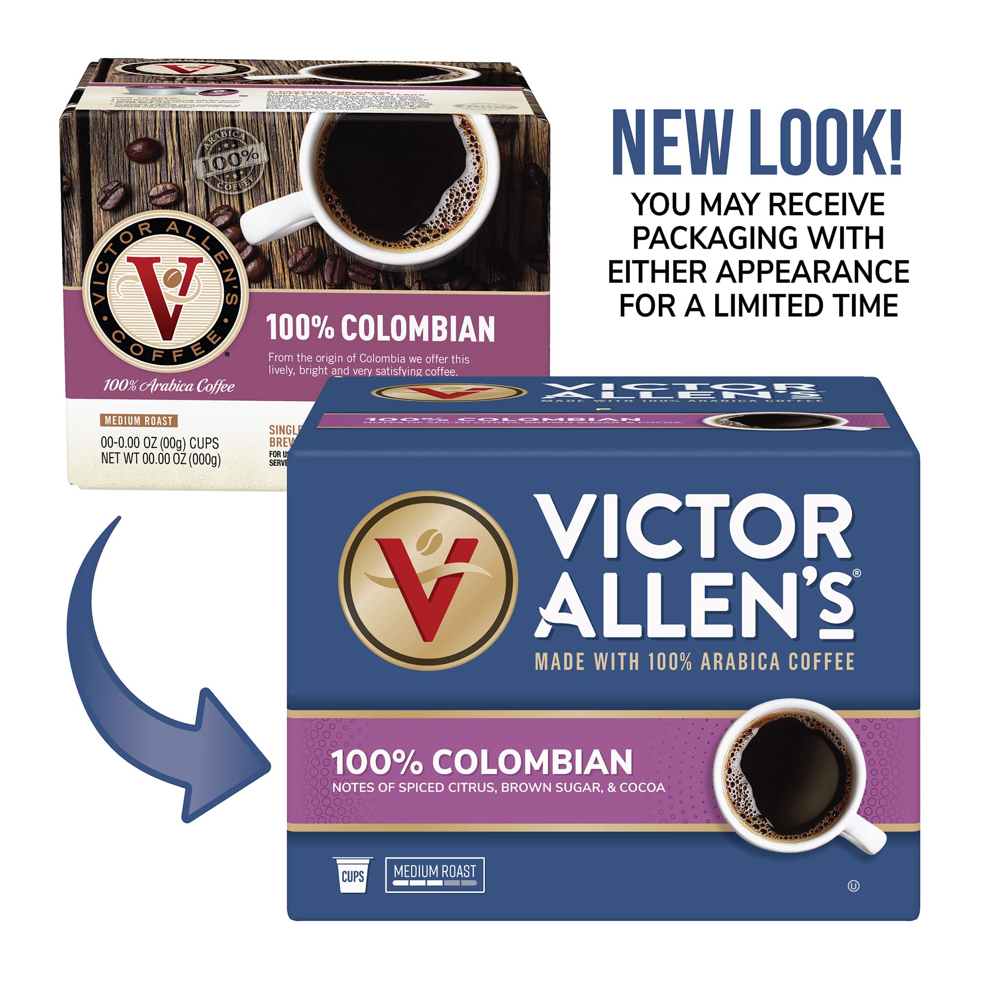 Victor Allen's Coffee 100% Colombian, Medium Roast, 80 Count, Single Serve Coffee Pods for Keurig K-Cup Brewers