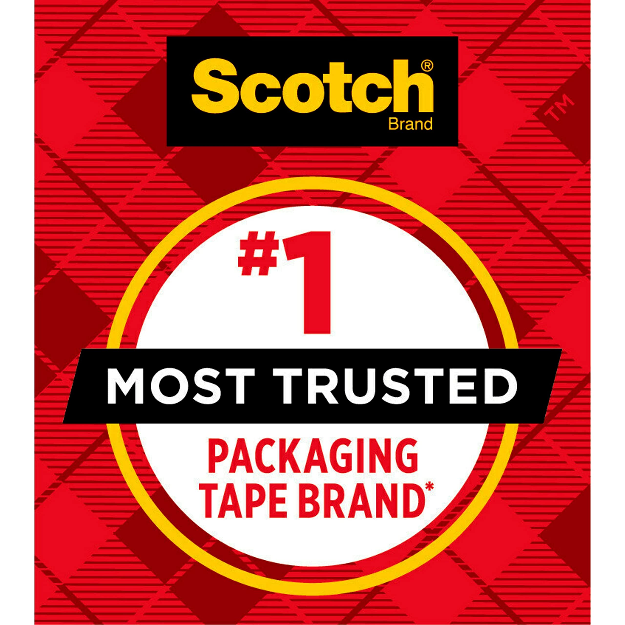 Scotch Heavy Duty Shipping Packing Tape, Clear, Holiday Shipping Supplies, 1.88 in. x 22.2 yd., 6 Tape Rolls with Dispensers