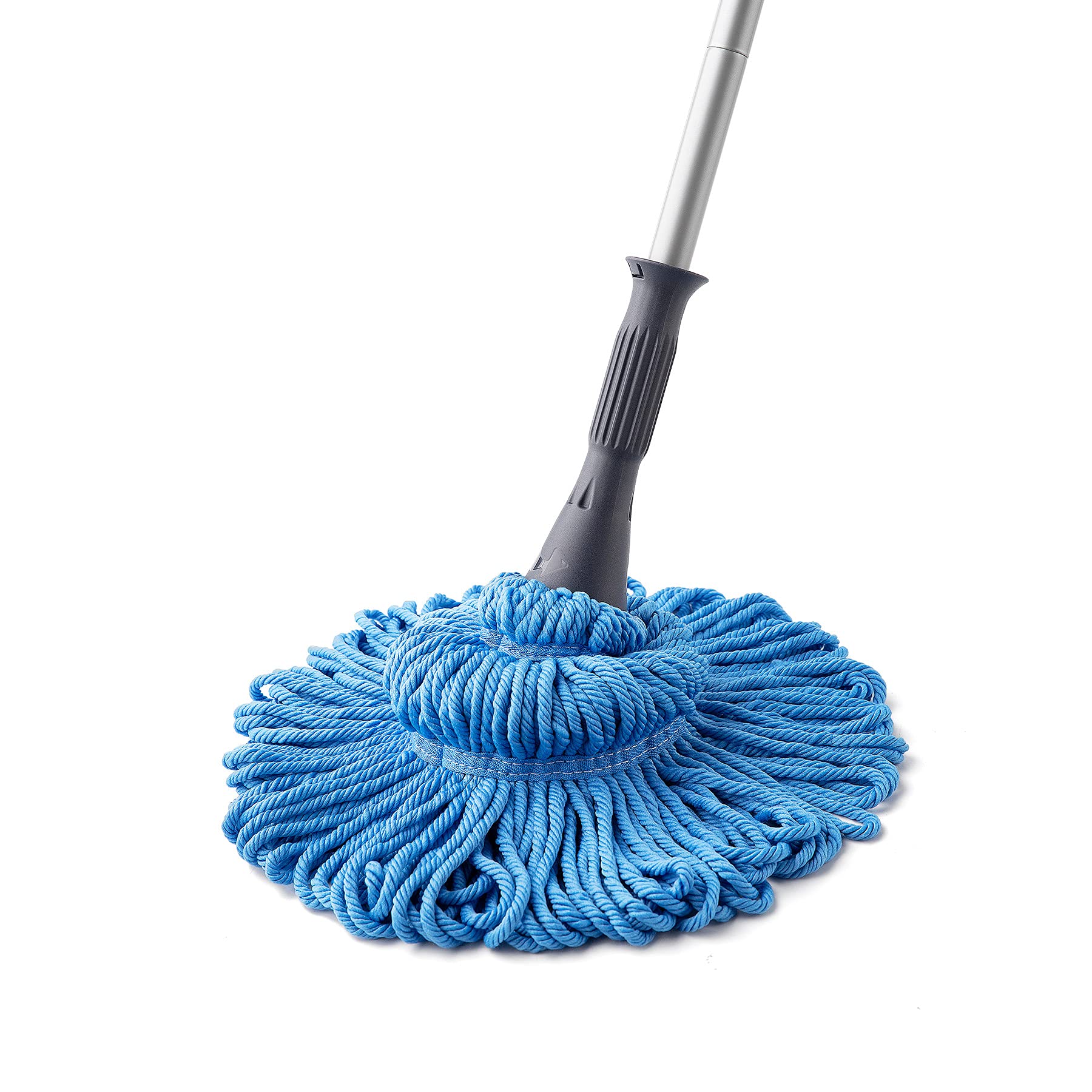 Eyliden Mop with 2 Reusable Heads, Easy Wringing Twist Mop, with 57.5 inch Long Handle, Wet Mops for Floor Cleaning, Commercial Household Clean Hardwood, Vinyl, Tile, and More