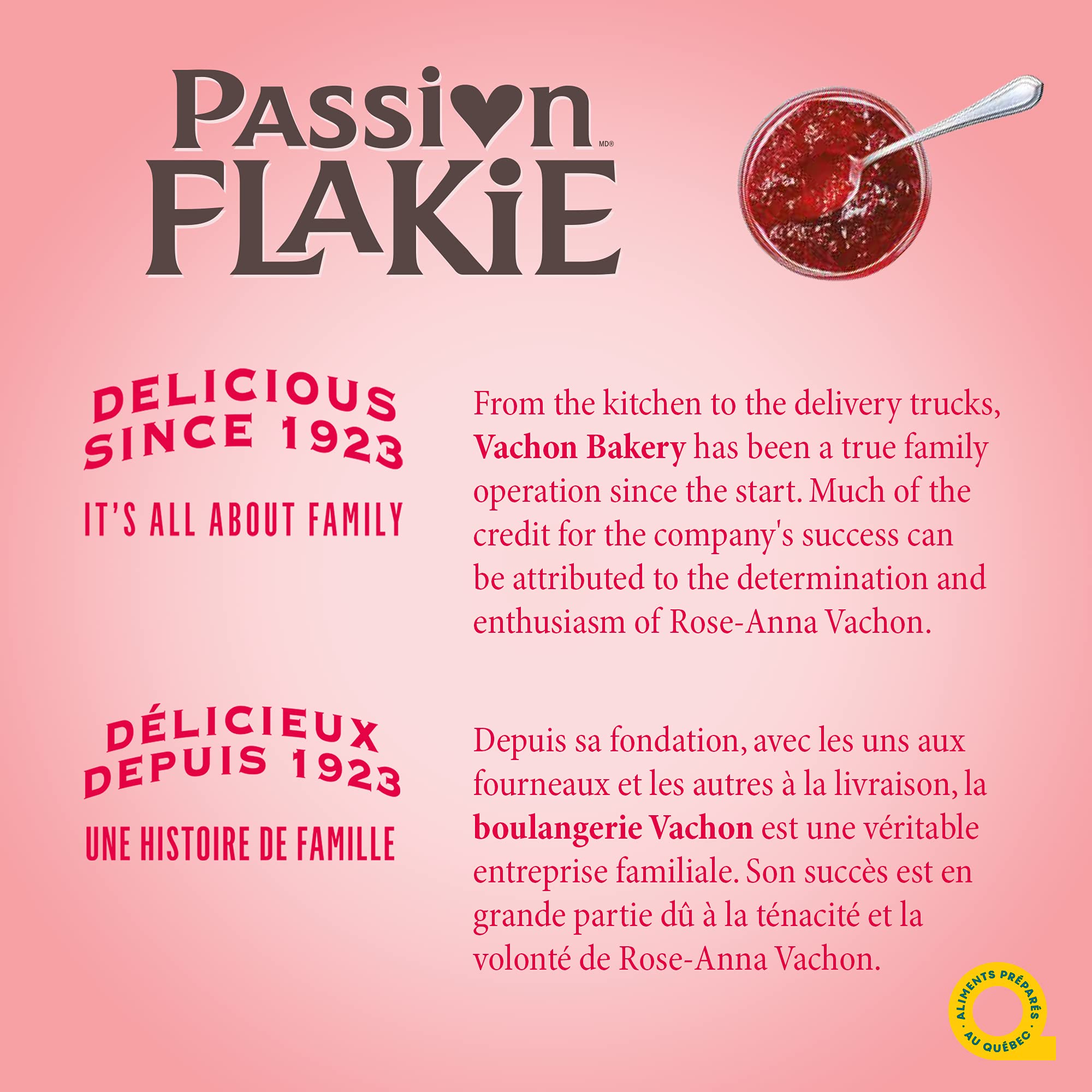 Vachon Passion Flakie Apple-Raspberry Cake, 305g/10.8oz., {Imported from Canada}