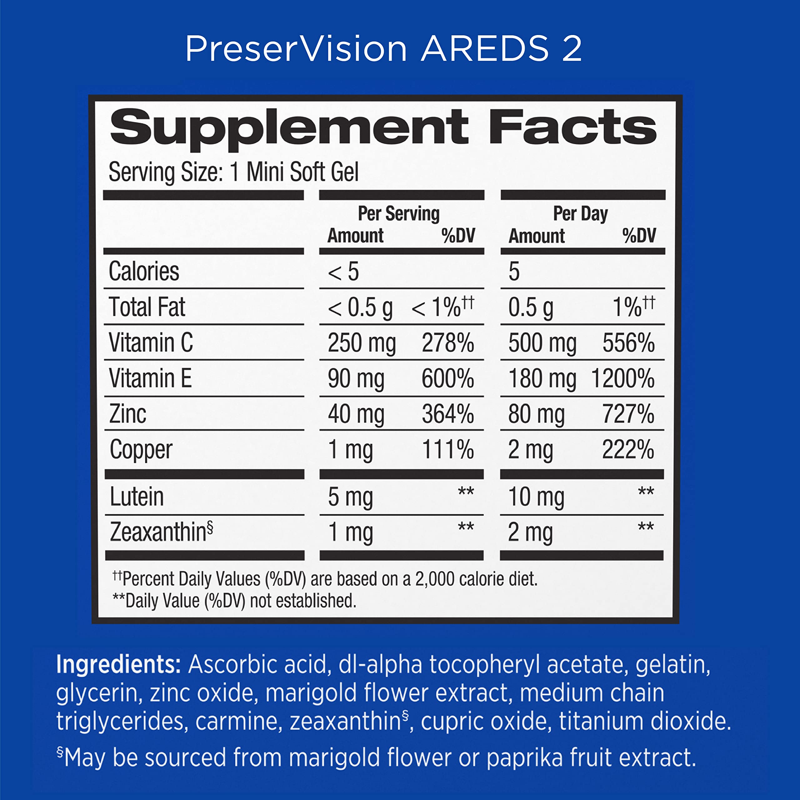 PreserVision AREDS 2 + Multivitamin 2-in-1 Eye Contains Vitamin C D E & Zinc Softgels Packaging May Vary, 100 Count