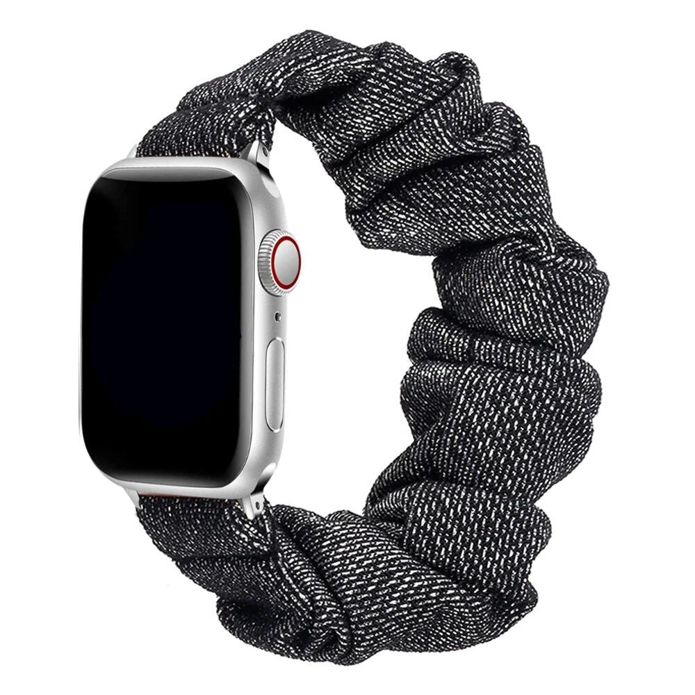 Elastic Scrunchie Apple Watch Band - Nylon Solo Loop Bracelet for All Series