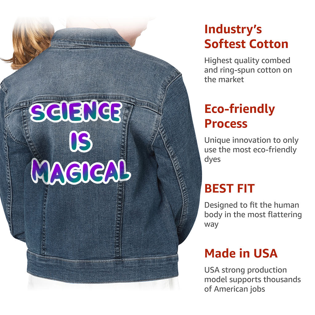 Science Kids' Denim Jacket - Cool Jean Jacket - Themed Denim Jacket for Kids