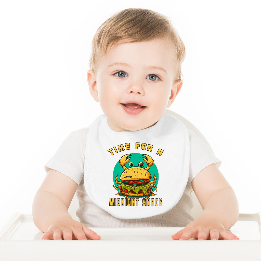 Midnight Snack Baby Bibs - Food Baby Feeding Bibs - Cute Bibs for Eating