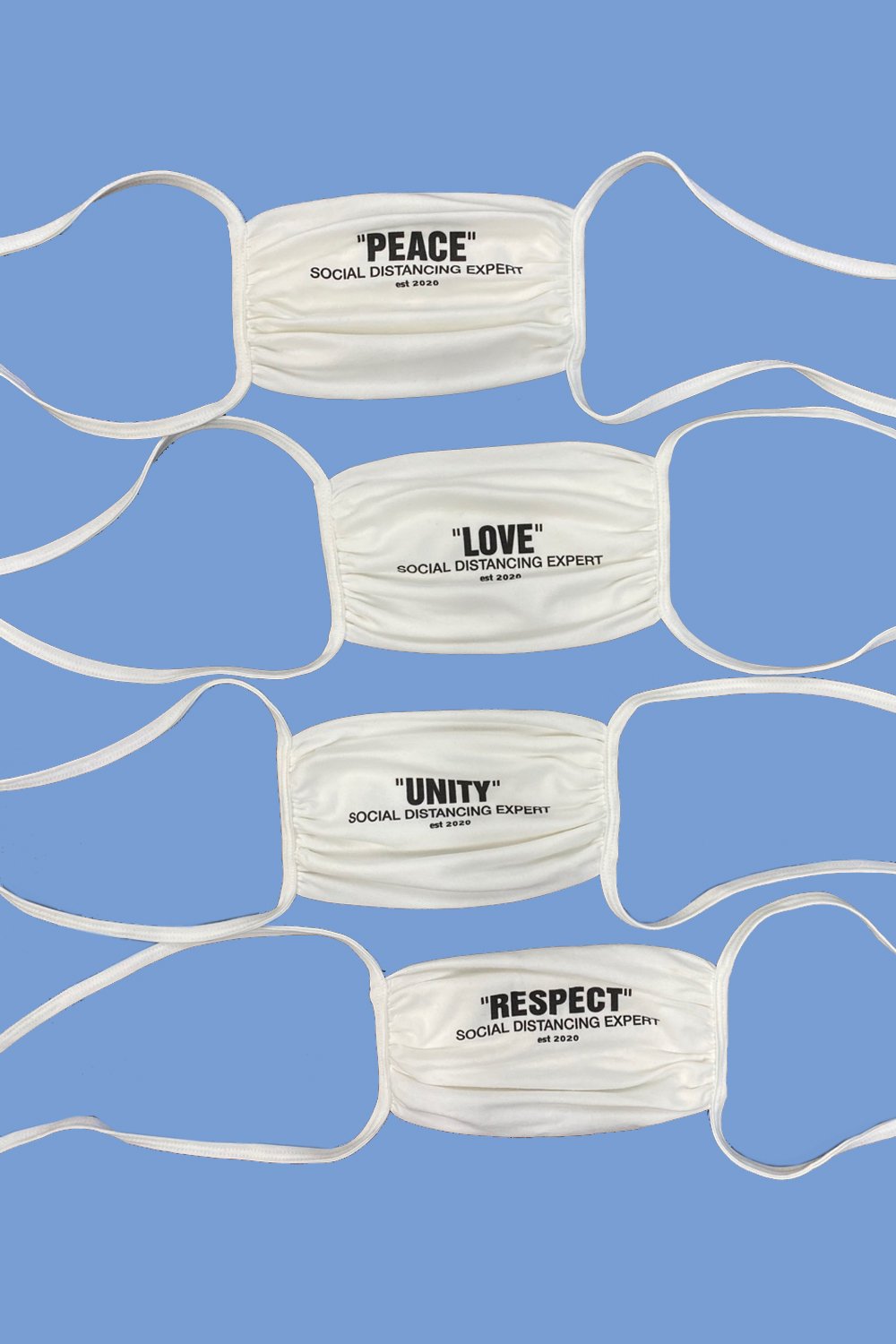 Peace Love Unity Respect "P.L.U.R." Adjustable tie up mask washable