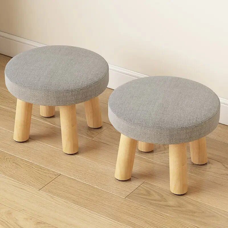 Eco-Friendly Wooden Ottoman Stool