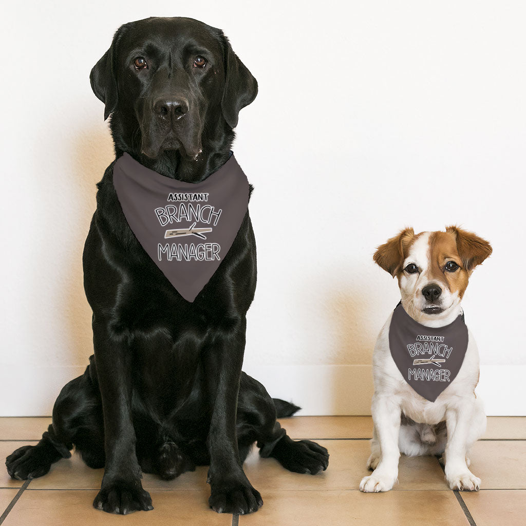 Assistant Branch Manager Pet Bandana Collar - Minimalist Scarf Collar - Print Dog Bandana