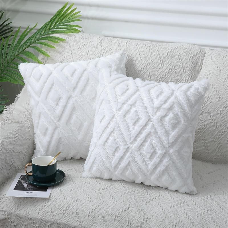 Luxury Geometric Cotton-Linen Throw Pillow Cover