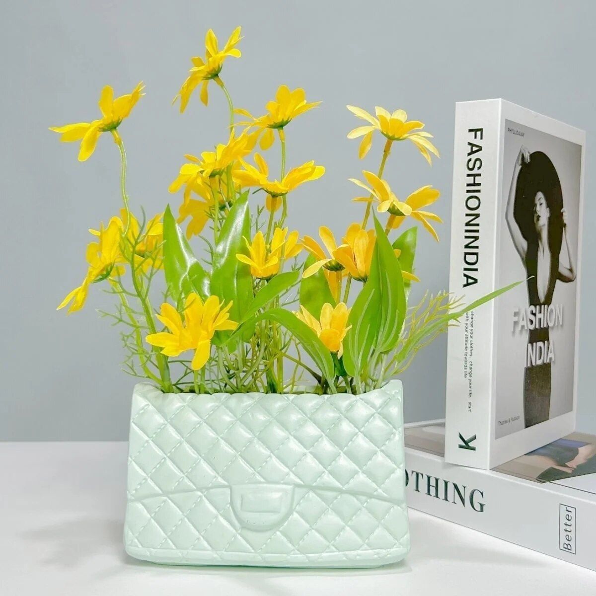 Chic Ceramic Handbag Vase