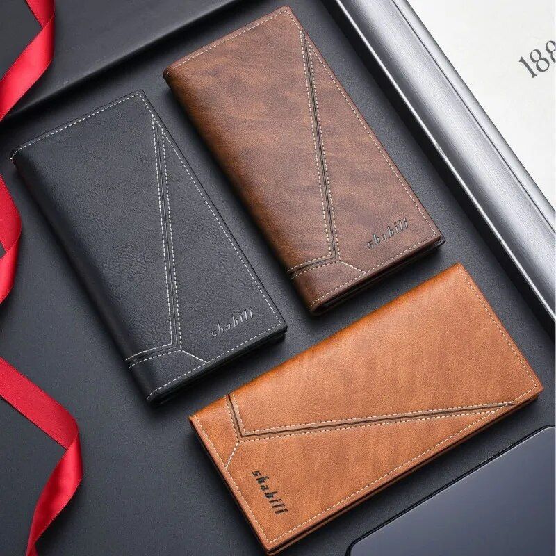 2023 Elegant Long Zipper Men's Wallet with Multi-Functional Compartments