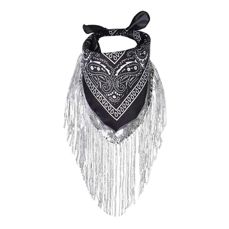 Shimmering Sequin Bandana Scarf