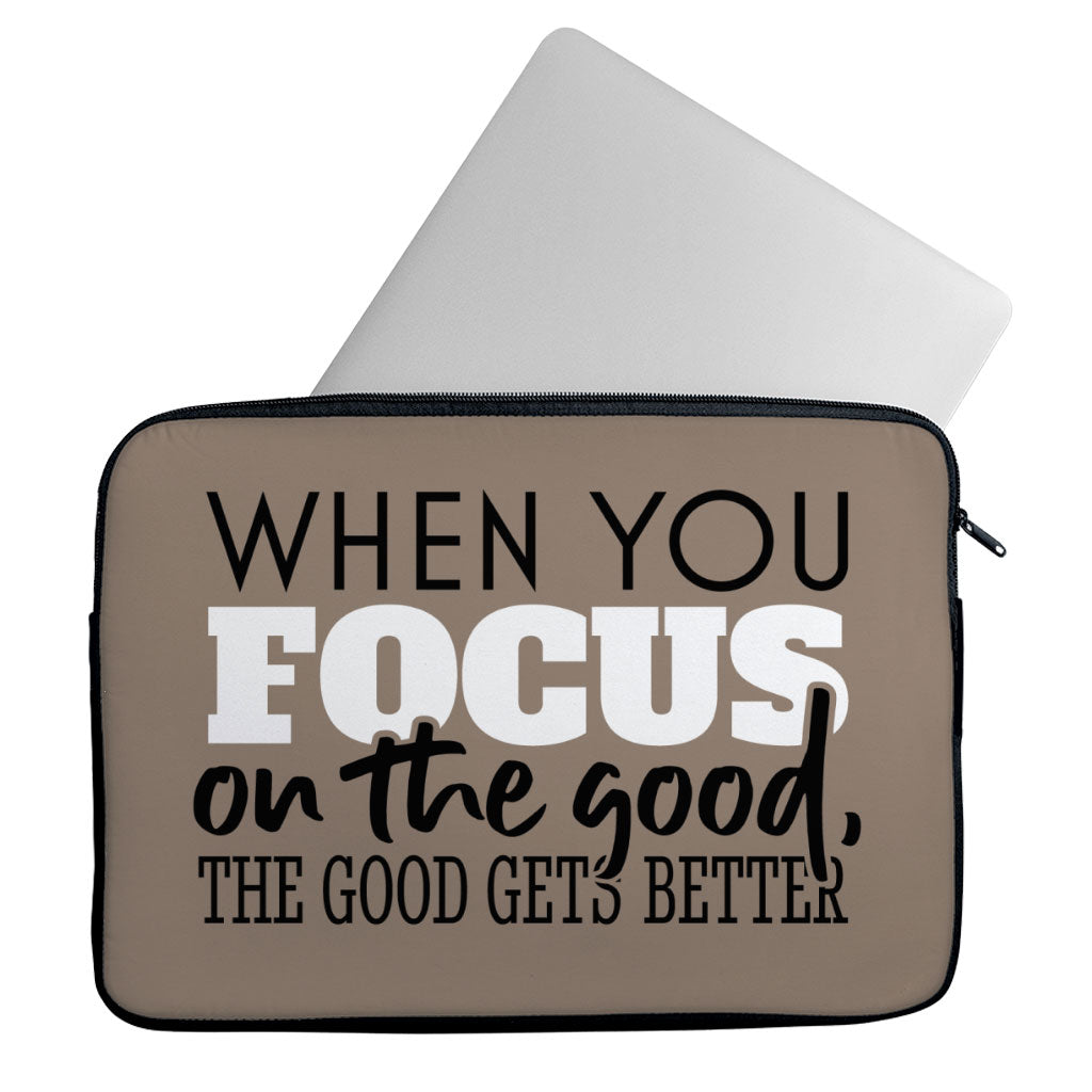 Focus on the Good MacBook Pro 14" Two-Sided Sleeve - Cute Laptop Sleeve - Trendy MacBook Sleeve