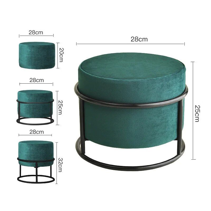 Adjustable Nordic Luxury Flannel Stool