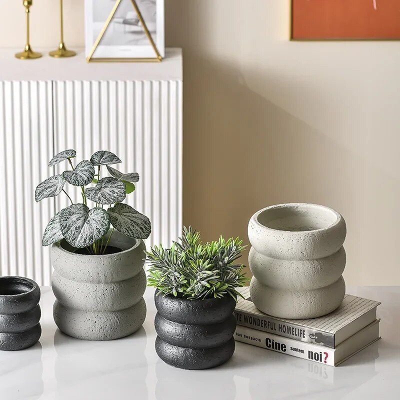 Minimalist Nordic Cement Flowerpot