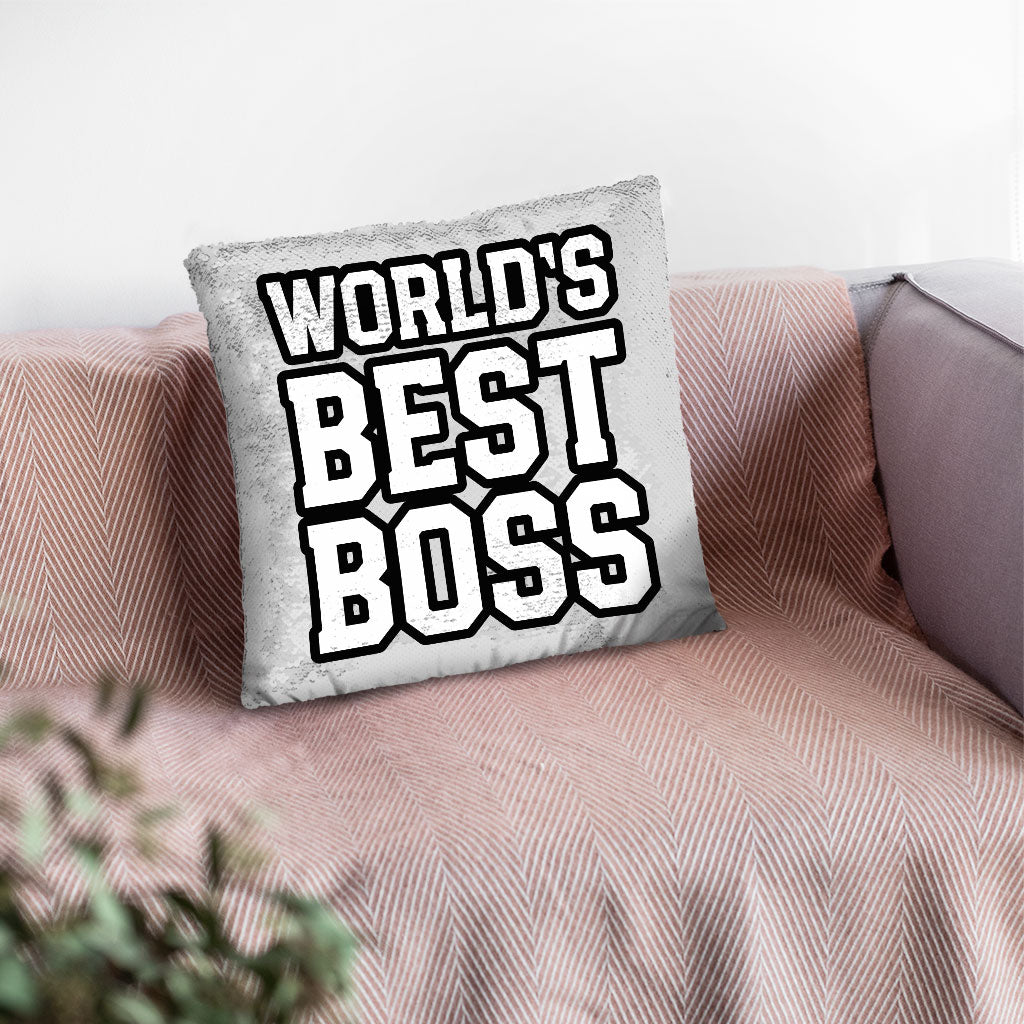 Boss Sequin Pillow Case - Gift Pillow Case - Cool Pillowcase