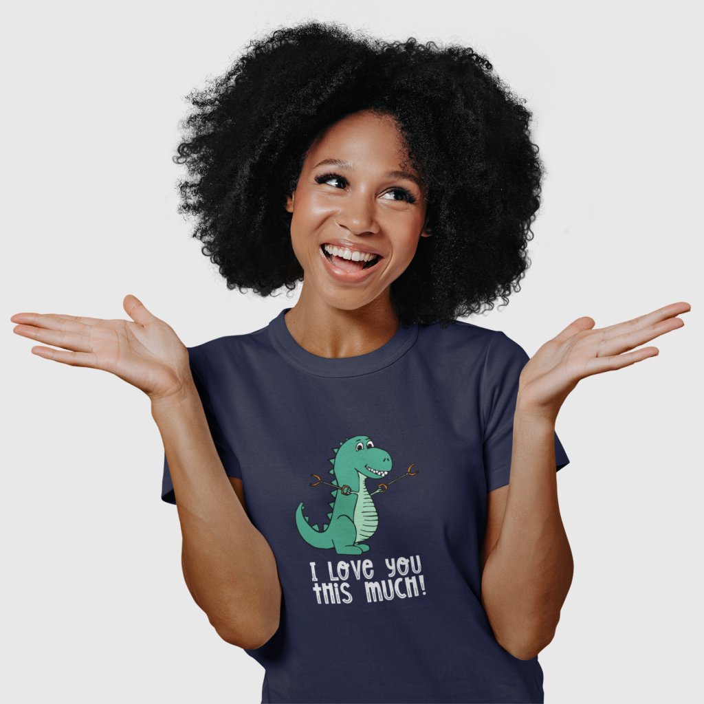 I Love You This Much Dinosaur T-Shirt Made in USA