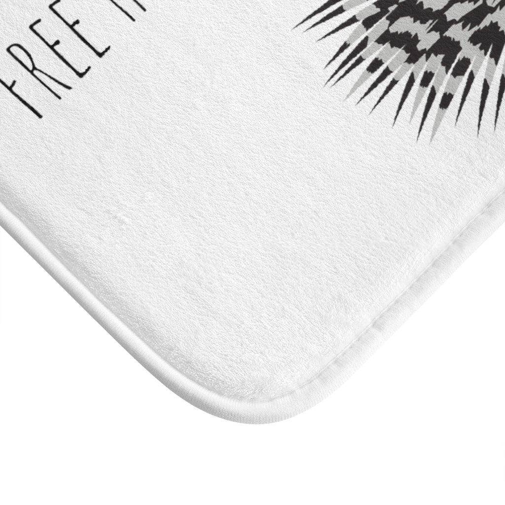 Porcupine Offering Hugs Funny Bath Mat