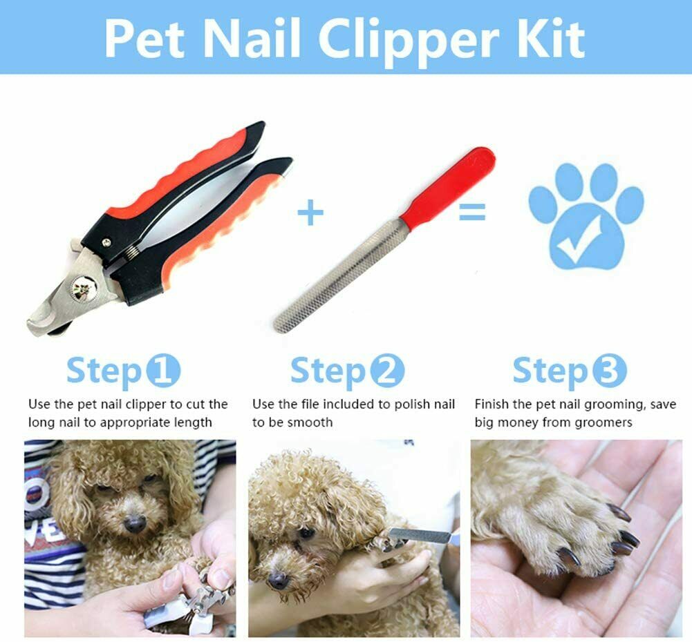 Dog Nail Clippers Nail Trimmer With Safety Guard Razor Sharp Blades