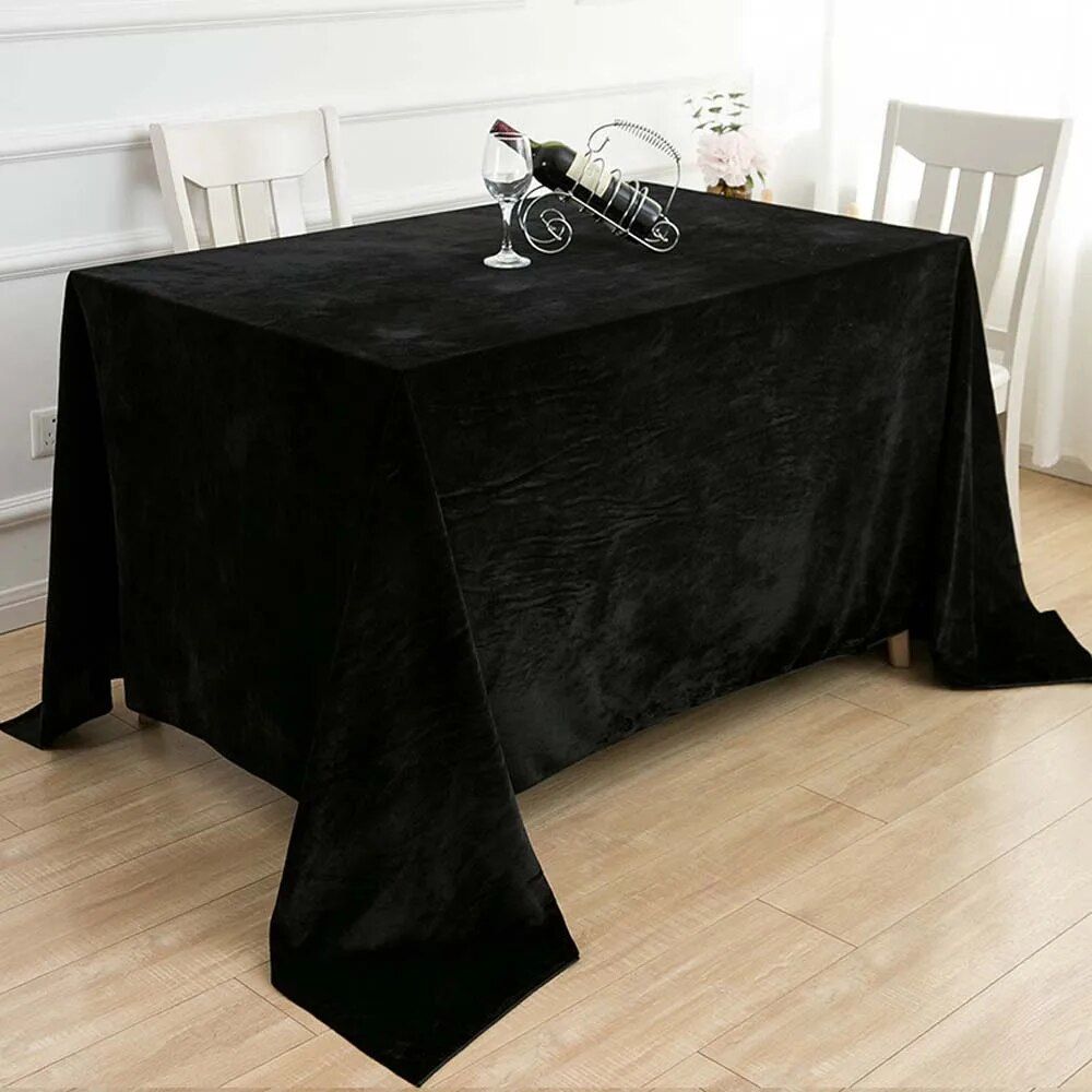 Elegant Velvet Rectangular Tablecloth - Perfect for Weddings, Dining, and Special Occasions