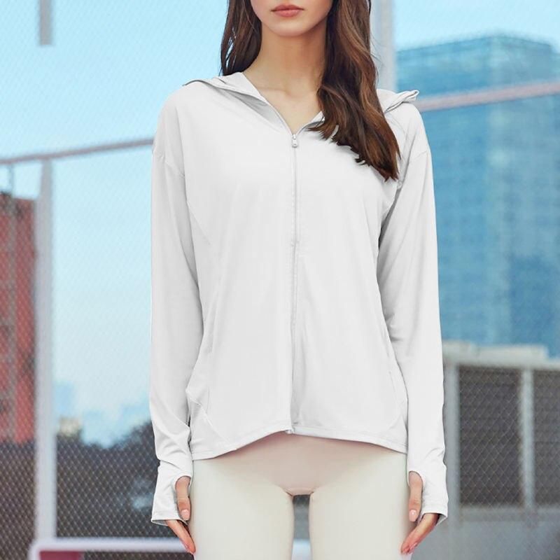 Versatile Long Sleeve Hooded Sport Top for Women