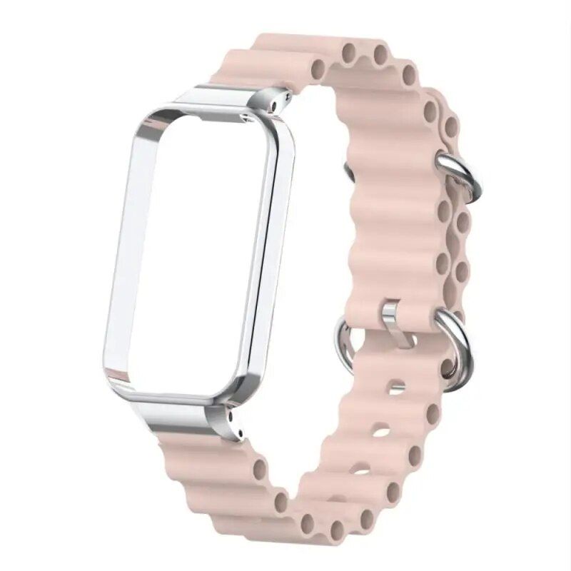 Ocean Silicone Watch Band with Protective Case - Rectangle/Square-shape Design