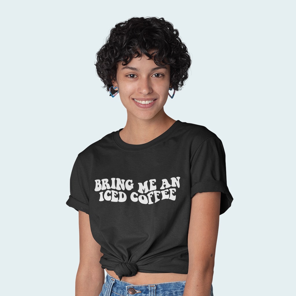 Bring Me an Iced Coffee Unisex Jersey T-Shirt Made in USA