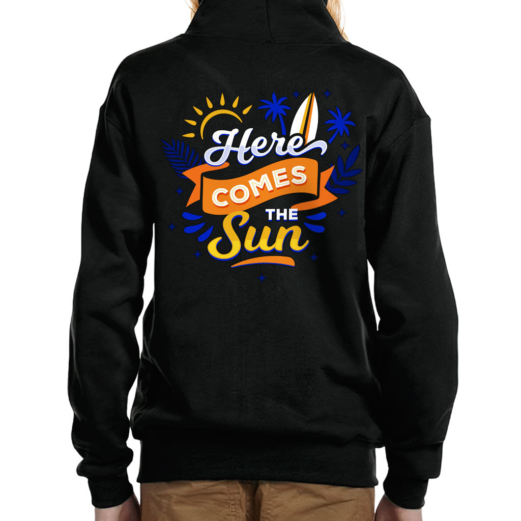 Here Comes the Sun Kids' Full-Zip Hoodie - Cute Hooded Sweatshirt - Themed Kids' Hoodie