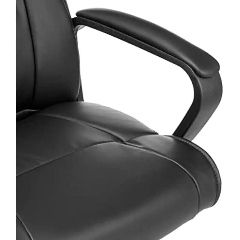 Ergonomic Swivel Executive Office Chair with Padded Armrests and Adjustable Height