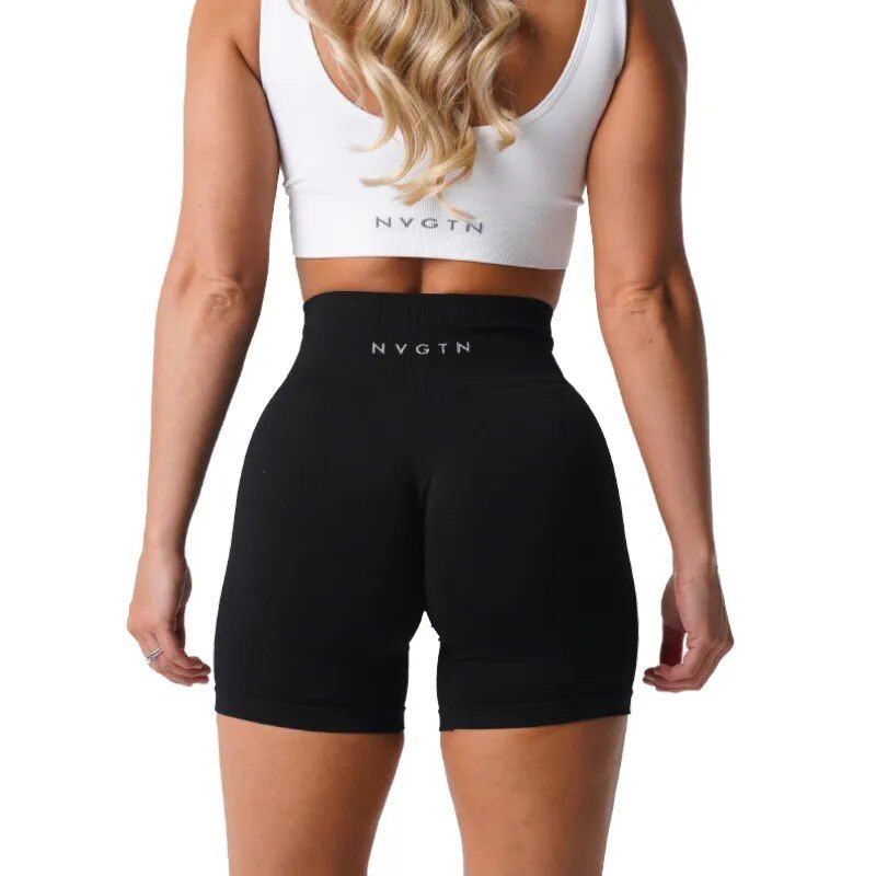 Seamless High-Waist Yoga Shorts