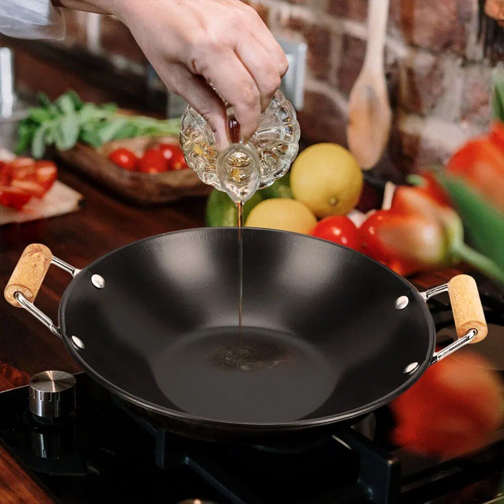 Versatile Stainless Steel Cooking Wok