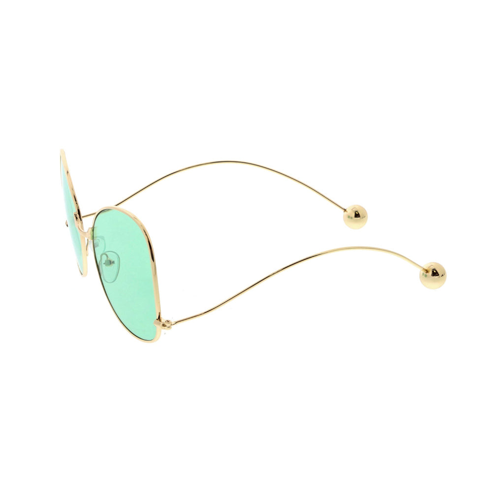 Gold & Green Women’s Retro Butterfly Sunglasses