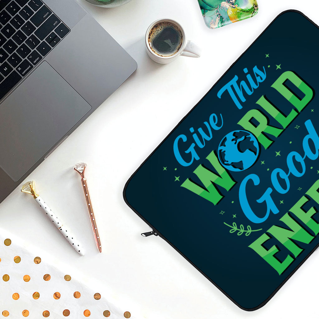 Give the World Good Energy MacBook Air 14" Sleeve - Cute Laptop Sleeve - Printed MacBook Sleeve