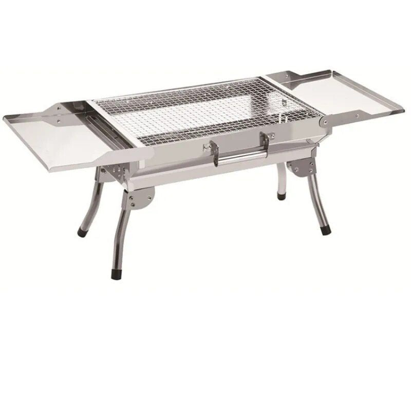 Large Portable Charcoal BBQ Grill - Foldable Outdoor Stove for Camping and Picnic, Ideal for 3-5 People