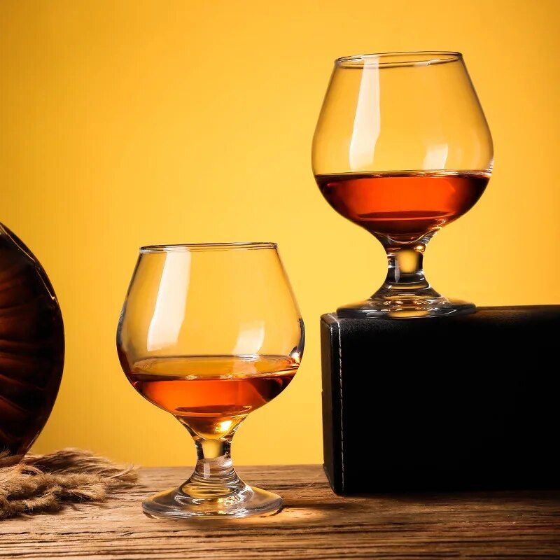 Elegant 2-Piece Glass Wine & Whiskey Cup Set - Versatile for All Beverages