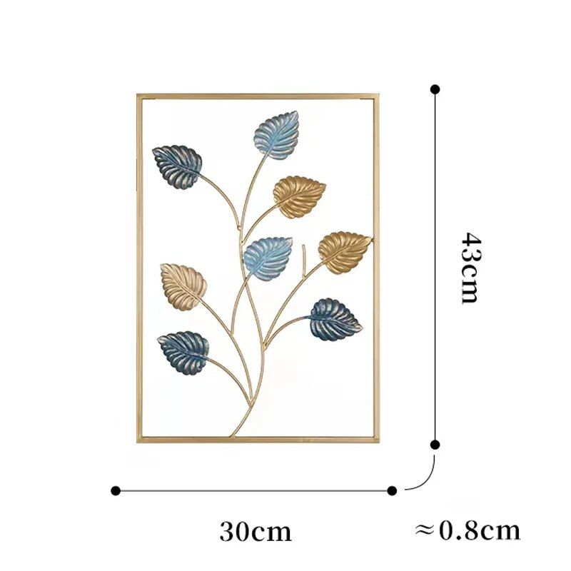 Modern Nordic Ginkgo Leaf Metal Wall Art