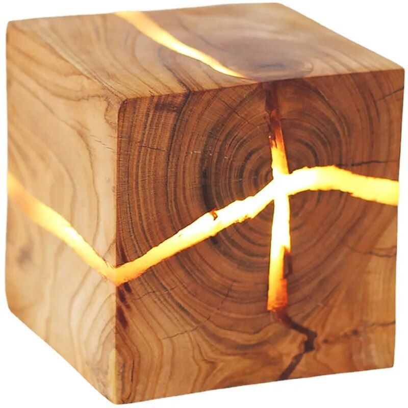 Modern Solid Wood LED Wall Lamp