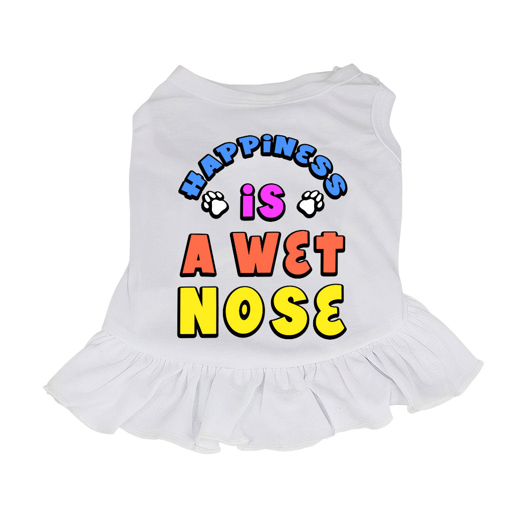 Happiness Is a Wet Nose Dog Sundress - Colorful Dog Dress Shirt - Quote Dog Clothing