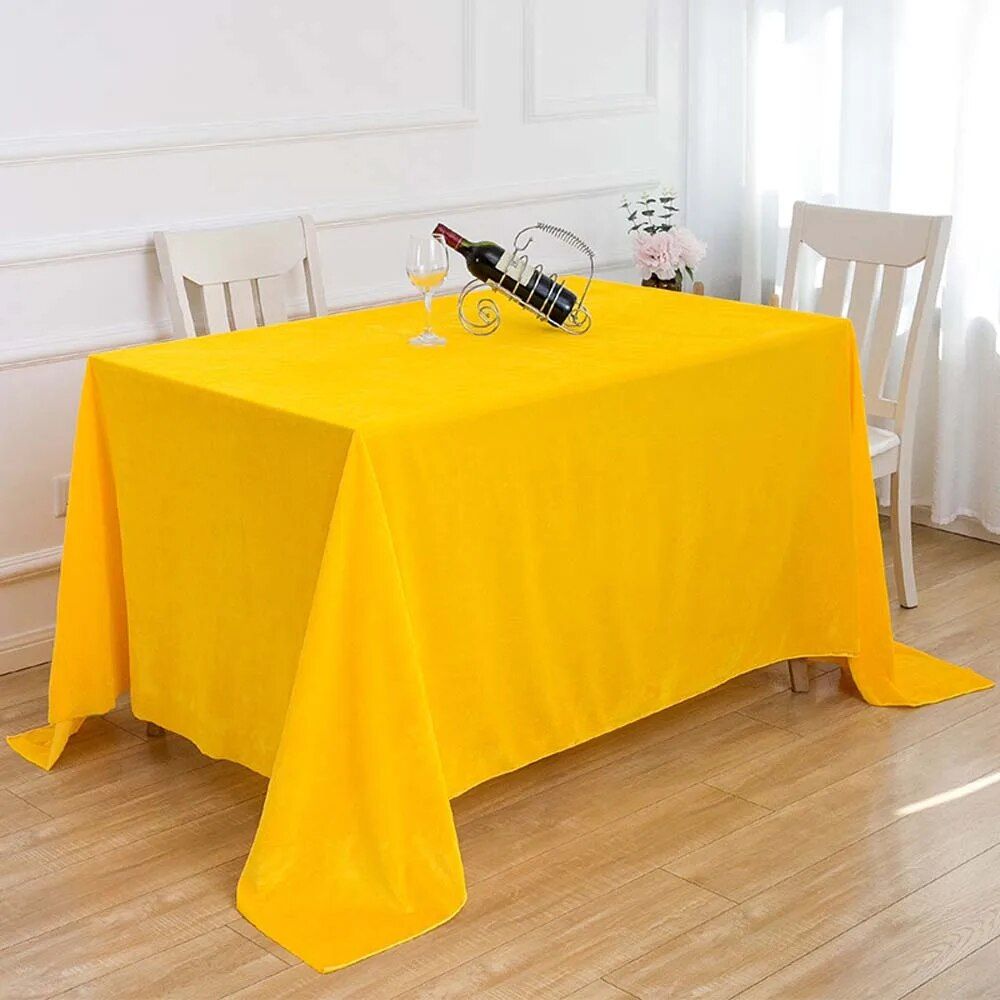 Elegant Velvet Rectangular Tablecloth - Perfect for Weddings, Dining, and Special Occasions