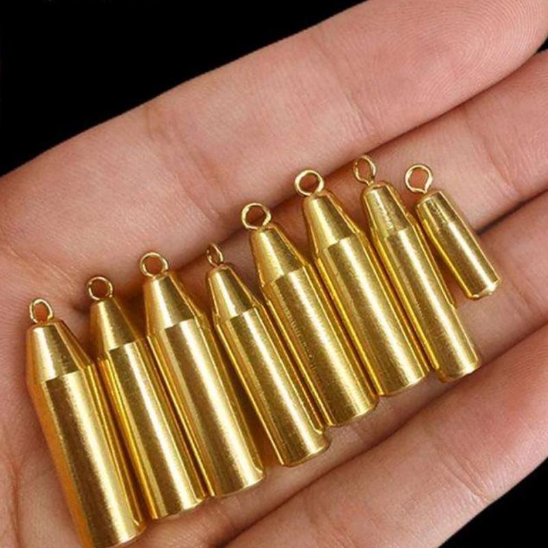 Premium Brass Slip Sinker Set - Durable Fishing Weights (5g to 12g)